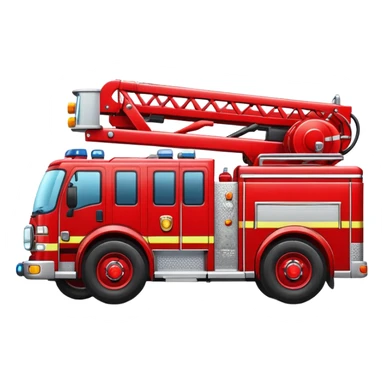 red fire truck sticker