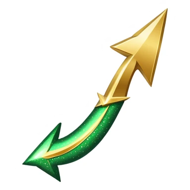 immediate upgrade icon with arrow and sparkles sticker