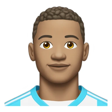 Mbappé avec un maillot de Marseille sticker