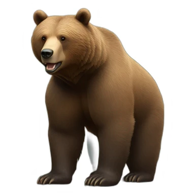 brown bear with urban flow sticker