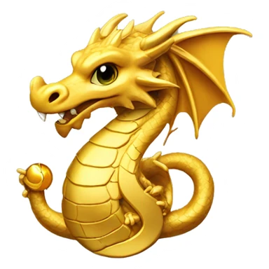 create an emoji of a dragon with a gold coin tagged GG3 sticker