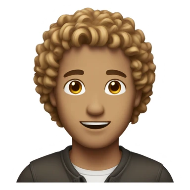 Place guy with light brown curly hair and brown eyes sticker