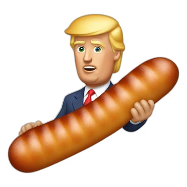 trump-holding-his-sausage sticker
