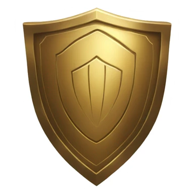 a golden shield  sticker