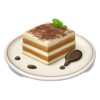 a plate of tiramisu sticker