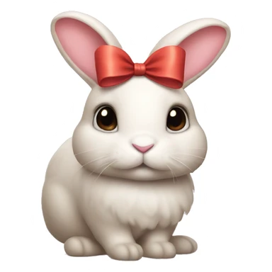 Bunny with bow on head sticker