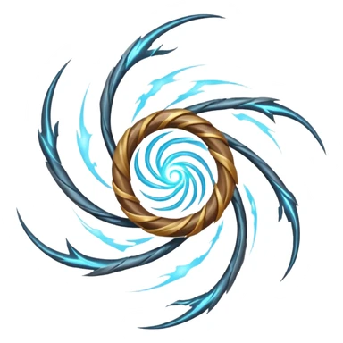 storm wind elemental staff object icon, powerful magic staff, vortex wind swirl, glowing runes, strong air trail effects, epic fantasy design, 3D cartoon, mobile game icon style, centered, clean background, no text, no watermark
 sticker