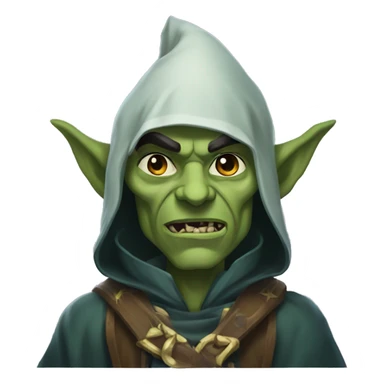 half-orc male wizard necromancer sticker