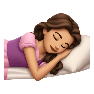 Sleeping brunette beauty Disney sticker