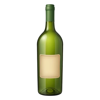 glass green wine bottle sticker