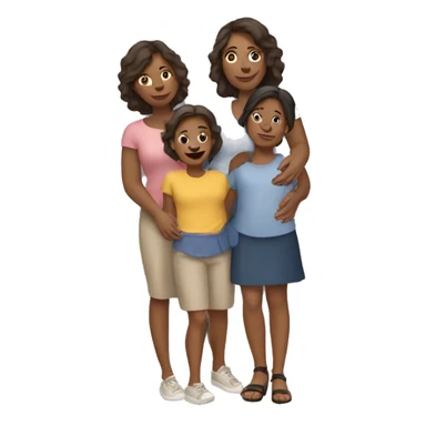 Mom with 2 daughters sticker