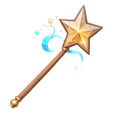 3d Magic wand with sparkle sticker