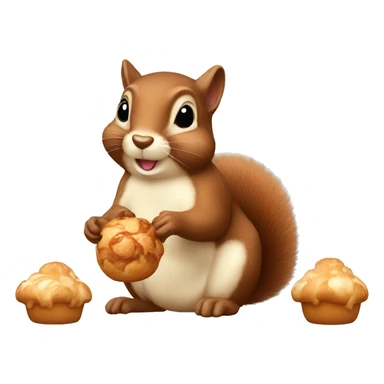 squirrel with profiterole sticker