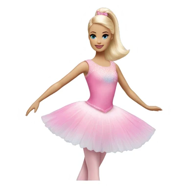 Barbie Swan Lake blue and pink ballet dress  sticker