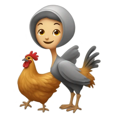 maman sur une poule sticker