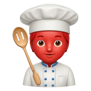 heart with a chef hat motif sticker