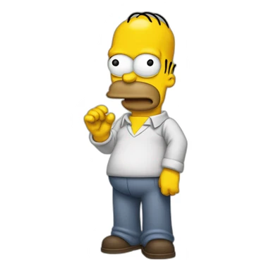 Homer simsonqui mange un donus sticker