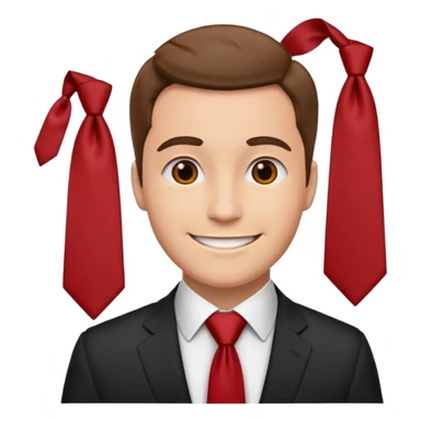 people with only red tie no suit sticker