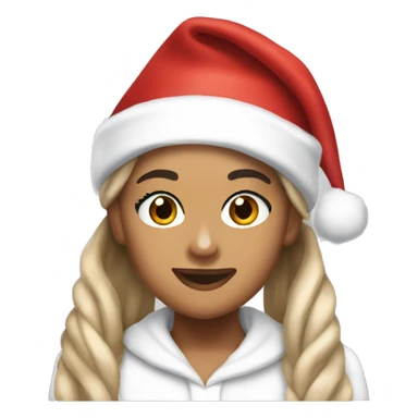 ariana grande with santa hat sticker