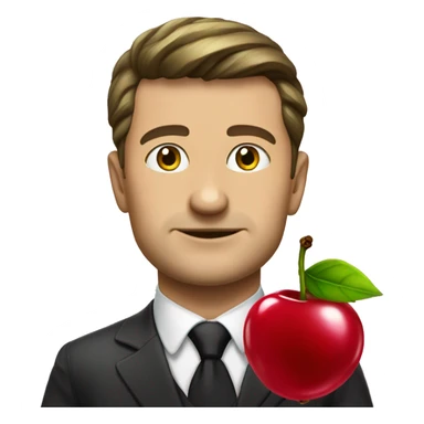 Zelenskyi with a cherry sticker