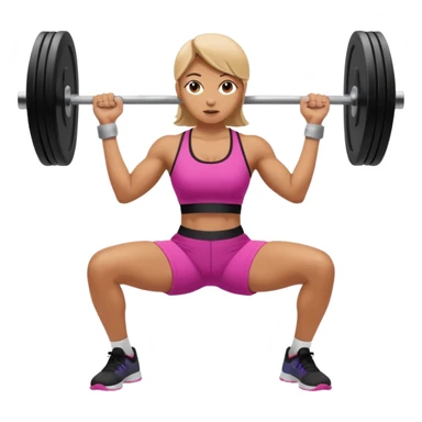 Lady doing barbell hip thrusts  sticker