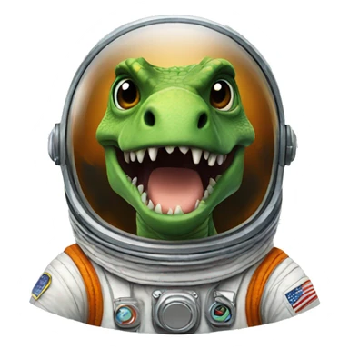 Dinosaur astronaut sticker