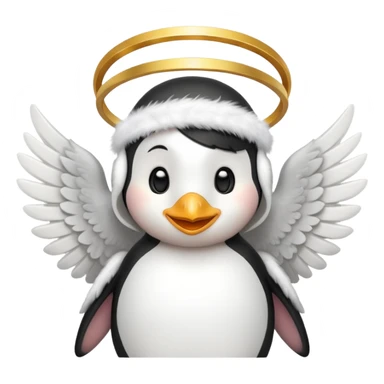 penguin angel sticker