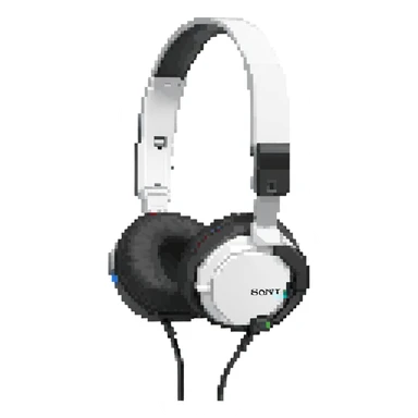 полноразмерные наушники Sony белые, no background sticker