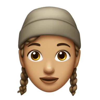 girl in backwards hat with hair in low bun sticker