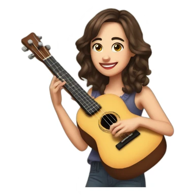 Colleen ballinger playing ukulele sticker