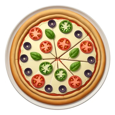 Pizza toppings in a dish sticker