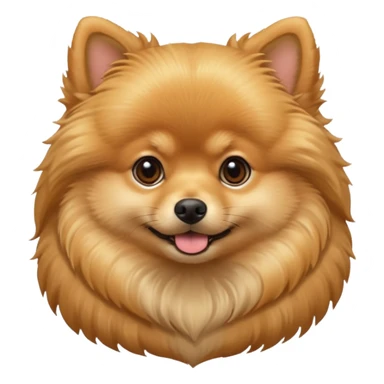 Create a golden pomeranian, all cute and fluffy sticker
