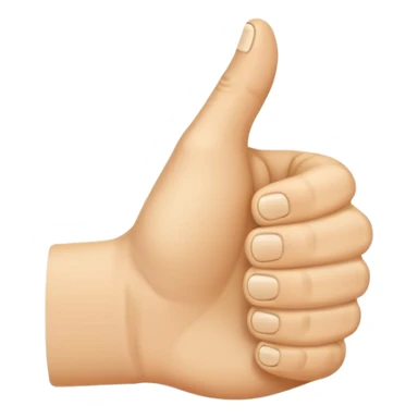Thumbs up with a shortened or stumpy thumb  sticker