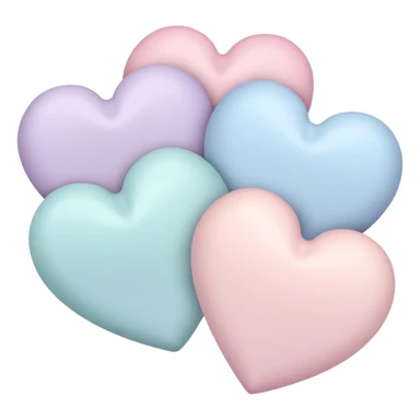Pastel hearts sticker