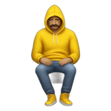Armenian men  with yellow hoodie sleeping sticker