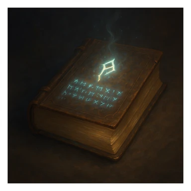 magical glowing book, ancient tome, glowing runes, mysterious, soft glow sticker