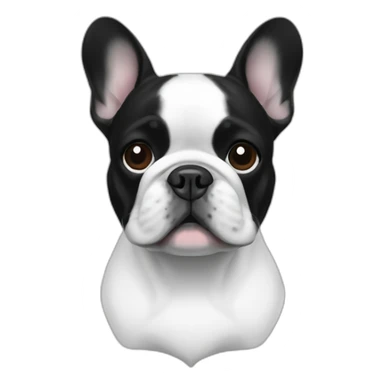 French-bulldog-Black and white sticker