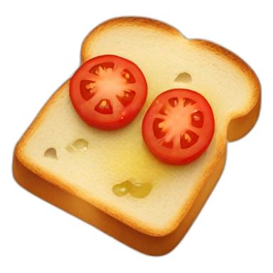Toast soaked with tomato and olive oil sticker
