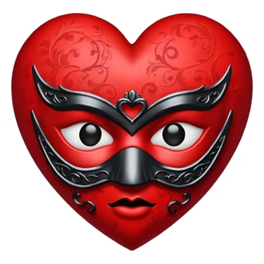 heart with a gothic mask sticker