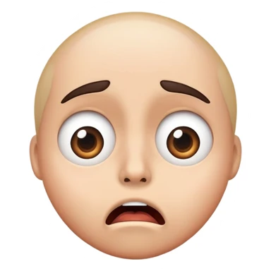 shocked scared face sticker