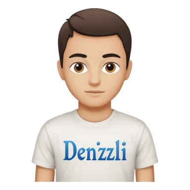 Junge südländisch, mit T-Shirt, DENIZLI Schrift  sticker