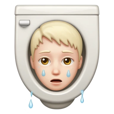 Make a head inside a toilet sticker