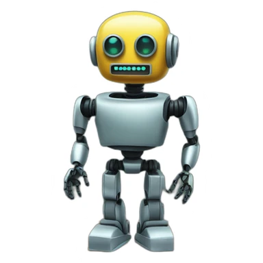 robot in front of a chalkboard sticker