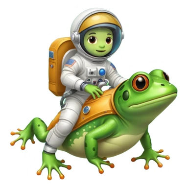 Astronaut riding frog sticker