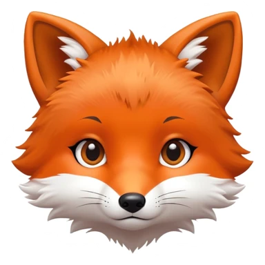 Cute baby fox head sticker