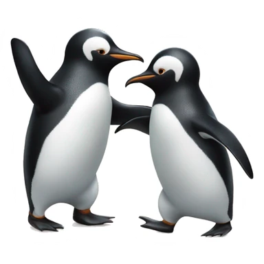 Penguin dancing with another penguin  sticker
