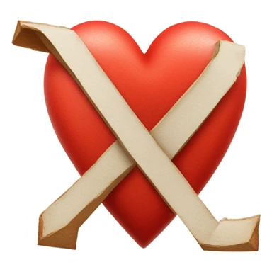 red heart with the letter R sticker