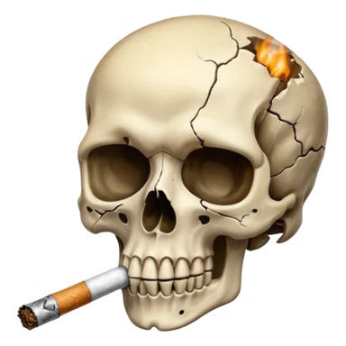 Smoking Skull sticker