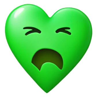 Green break heart emoji sticker