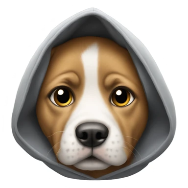 a dog wearing a hoodie sticker
